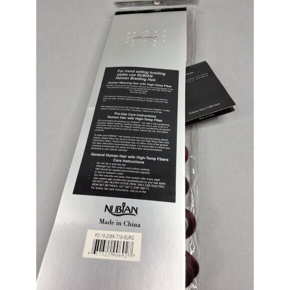 18" Nubian Yaki Deep Wave #T1B/burg Bulk Micro Braiding Hair Boho - Picture 5 of 5